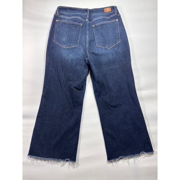 Judy Blue Women's Wide Leg Crop Stretch Blue Denim Jeans - Size 14W (31x24) - Picture 2 of 6